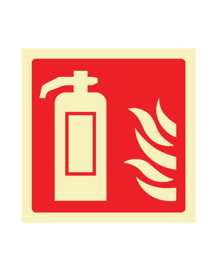 Fire Extinguisher Id Sign Photoluminescent Mm X Mm Fireology