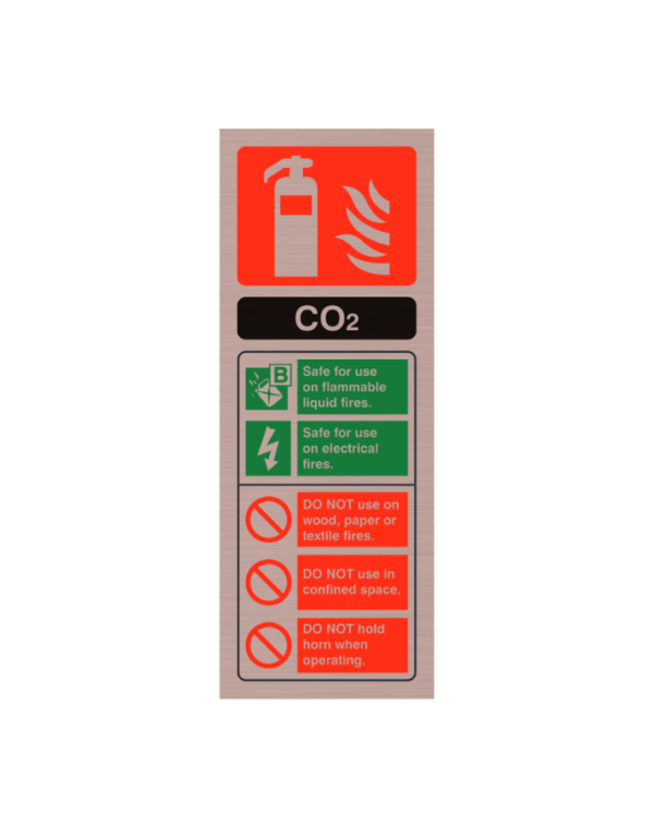 CO2 ID Sign Contempo Antique Copper Finish • Fireology