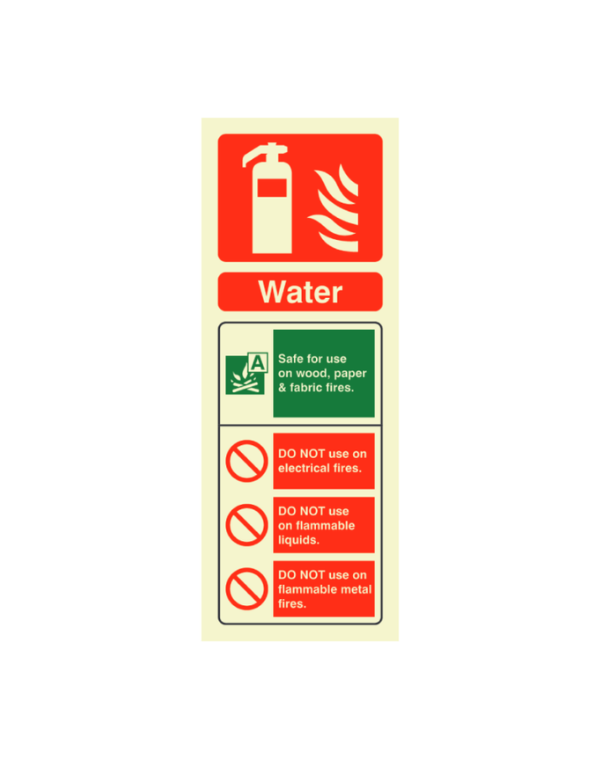 Water ID Sign Photoluminescent • Fireology