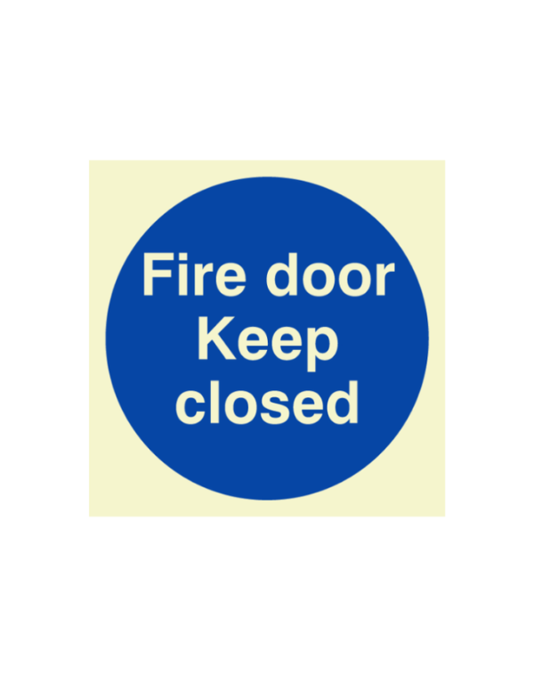Cartello 'Fire Door Keep Closed' 100x100 Mm – Adesivo Sicurezza Porte Tagliafuoco Normato