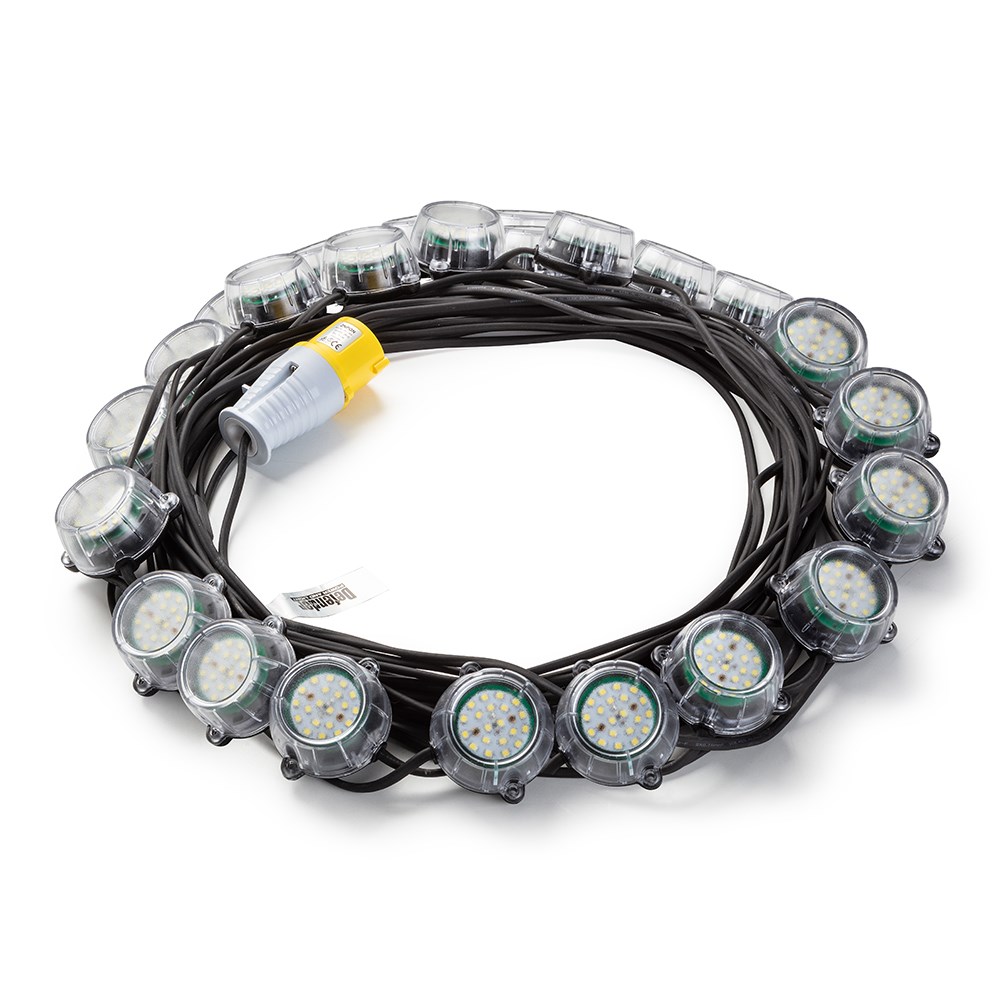 Defender 50m Heavy Duty LED Encapsulated Festoon String Lights 120W • Fireology